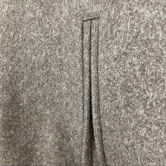 J. Crew Wool Blend Full Zip Lined Brown Jacket Size Petite Small Snap Pockets - Picture 6 of 10